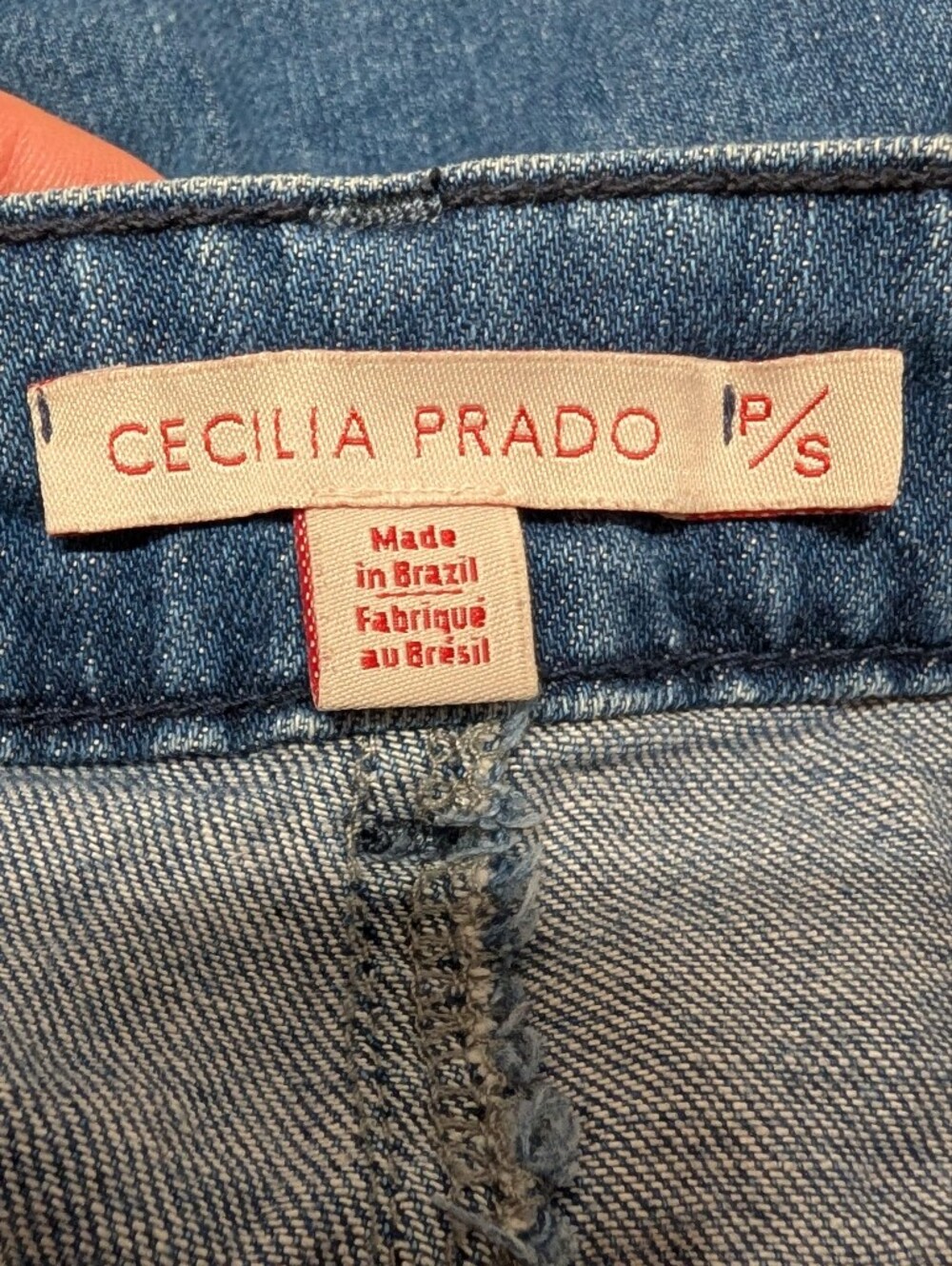 CECILIA PRADO Anthro Denim A-Line Skirt with Colorful Floral Embroidery (Small) - Picture 4 of 6